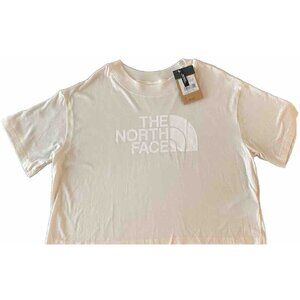 NWT North Face Women’s Crop Off White Half Done Tee XL